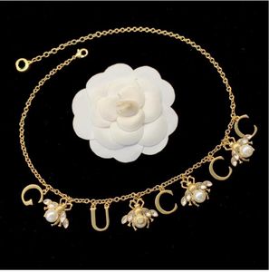 Collares pendientes collar Collar de diseñador Diseñador de joyas para mujer collar Collares de abejas con perlas de diamantes