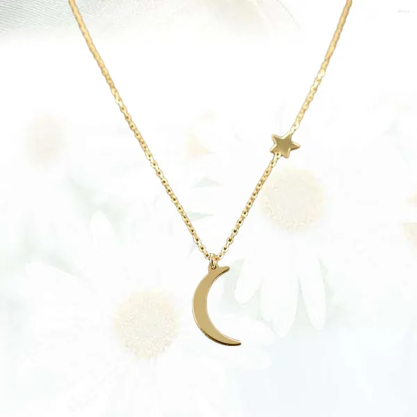 Pendentif Colliers Collier pour Lune et étoiles Alliage Ras du cou Fête d'anniversaire Mariage Noël Saint Valentin Bijoux Cadeau