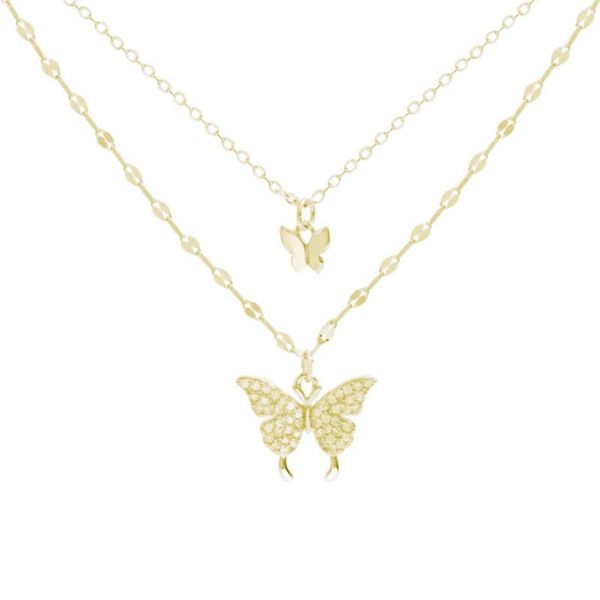 Pendentif Colliers Collier Pour Femmes Exquis Papillon De Mode Clavicule Chaîne Anniversaire De Mariage Bijoux Cadeaux Femme En Gros