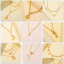 Hanger kettingen ketting voor vrouwen mode hou van roestvrij staal lang goud sierlijk hart hanger verklaring cadeau cadeau