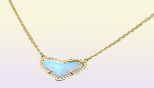 Hanger kettingen ketting hart drusy stone real 18k goud vergulde bungels glitter juwelen schijf cadeau met stofzak3708410