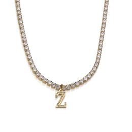 Pendentif Colliers Collier Personnalisé Personnalisé Stianless Acier Nom Diamant Creative Lettre Or Dimaond s Chaîne Bijoux 230727