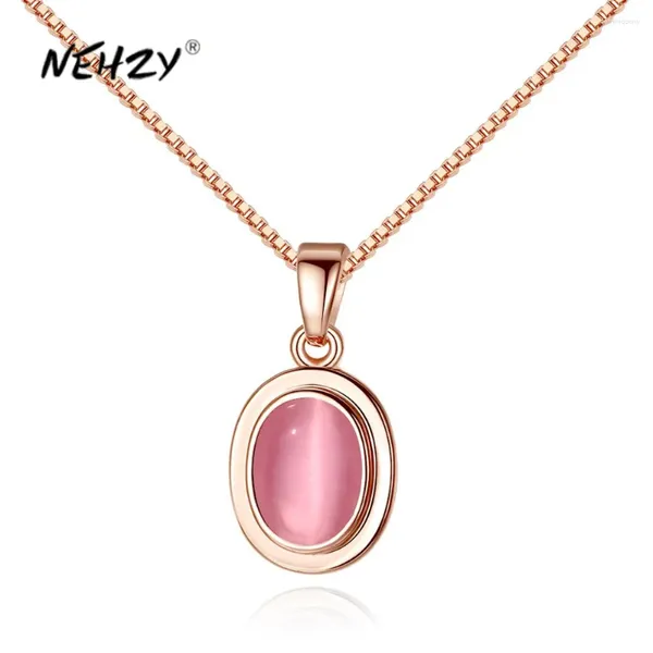 Collares colgantes NEHZY 925 Aguja de plata La mujer Moda Joyería de alta calidad Collar contraído Longitud 45 cm