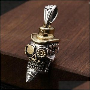 Pendentif Colliers Néogothique Barbe Skl Collier Formen Punk Hip Hop Bijoux Cadeau Drop Delivery Colliers Pendentifs Dhgarden Dhkeo