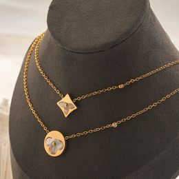 Colliers de pendentif ne se décollant jamais 18 carats de marques de luxe à l'or
