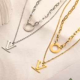 Colliers de pendentif ne s'est jamais décoloré 18 carats de marques de luxe à l'or