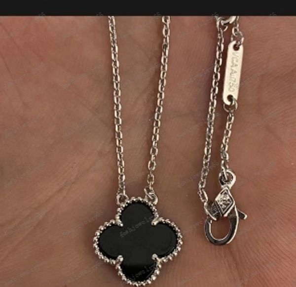 Nouveau collier trèfle pendentif perle mère en acier inoxydable plaqué 18K femmes fille saint valentin fête des mères bijoux de fiançailles cadeau Wh MUGV