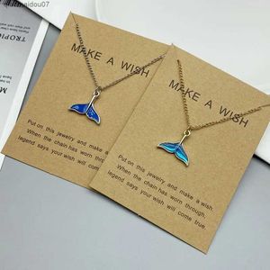 Hanger Kettingen Nieuw Ontwerp Dier Dames Ketting Modieuze Walvis Staart Vis Charmante Schoonheid Vissenstaart Ketting Sieraden Gift NecklaceL2404