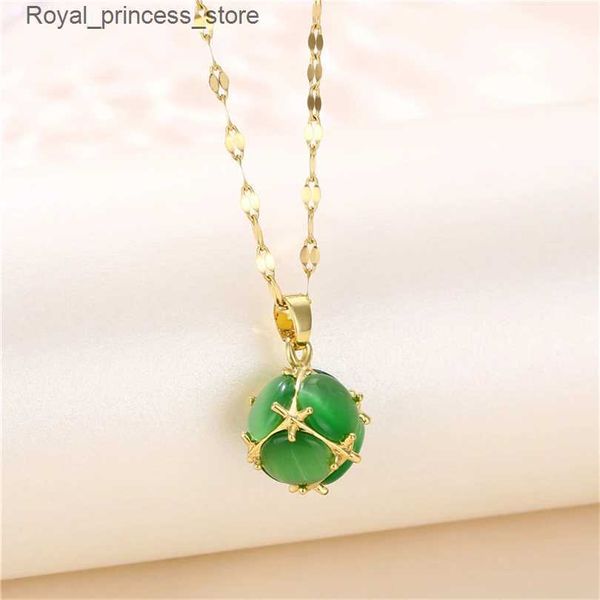 Colliers de pendentif Nouveau conception Sense Green Ball Pendent