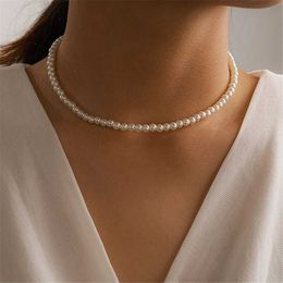 Colliers pendentifs New Fashion Perle Collier Clavicule Chaîne pour femmes élégantes Gift Anniversaire Mariage Ner Jielterie Pendant Cadeau J240509