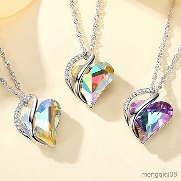 Pendentif Colliers Nouvel Amour Océan Coeur Collier Janvier-Décembre Bijoux Saint Valentin Cadeau D'anniversaire De La Mère