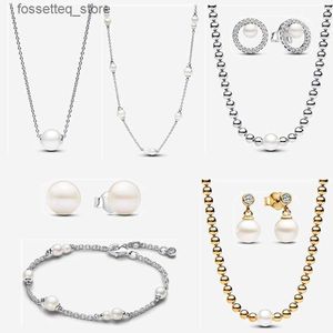 Colliers pendentifs Nouveau collier de chaîne de perles pour les femmes Belle petite amie bijoux cadeaux de luxe bricolage fit boucles d'oreilles Pandoras colliers de perles de créateur