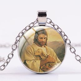 Pendentif Colliers Nouvelle Société De Secours Mormonisme Collier Symbole Bijoux Cabochon En Verre Rond Mormon Jeweley Drop Delivery Pendentifs Dh3Ee