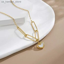 Colliers de pendentif Nouveau épissage de coeur amour coeur en acier inoxydable Colliers suspendus pour femmes Tempérament de la mode