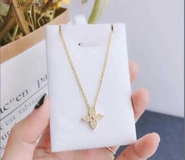 Colliers pendentifs Nouveau Style Design pendentif colliers mode femmes marque lettre 18K plaqué or chaîne claviculaire cristal strass amant mariage saint valentin Je