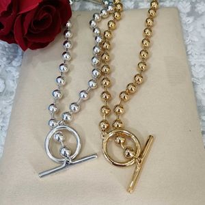 Hangerkettingen Nieuw ontworpen Europese en Amerikaanse originele modieuze galvaniserende 925 zilveren ringketting 14K gouden vakantie-sieraden cadeau J240226