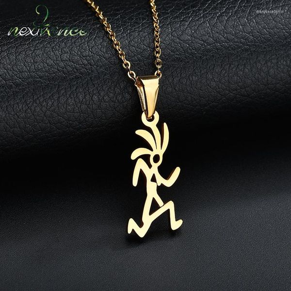 Pendentif Colliers Nextvance Sport Runner Fitness Collier Garçon Figure Exercice Lien Chaîne Pour Femmes Hommes Cool Bijoux Koyle