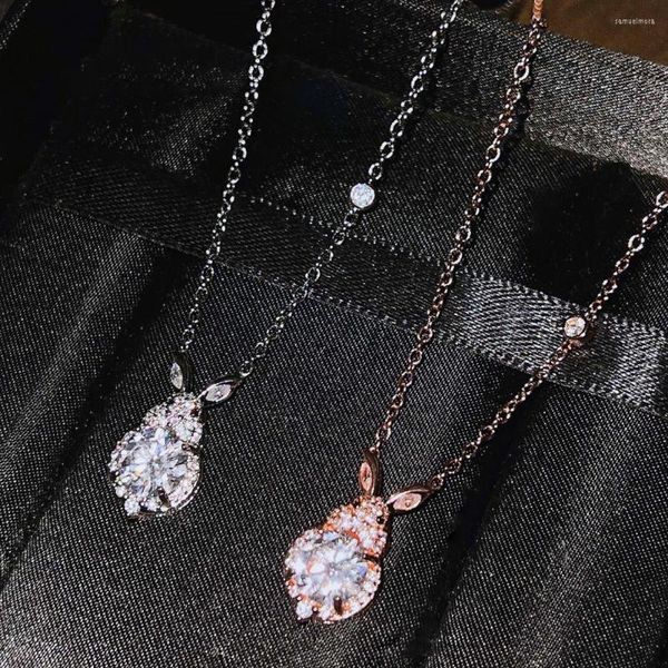 Collares pendientes Bonito collar de diamantes de imitación para mujer Regalo resistente a la moda