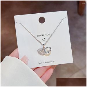 Hanger kettingen Nimble Lucky Little Zirkon Sea Shell Pearl Love Heart Mothers Day ketting vrouw meisje zegening gif dhgarden dhw19