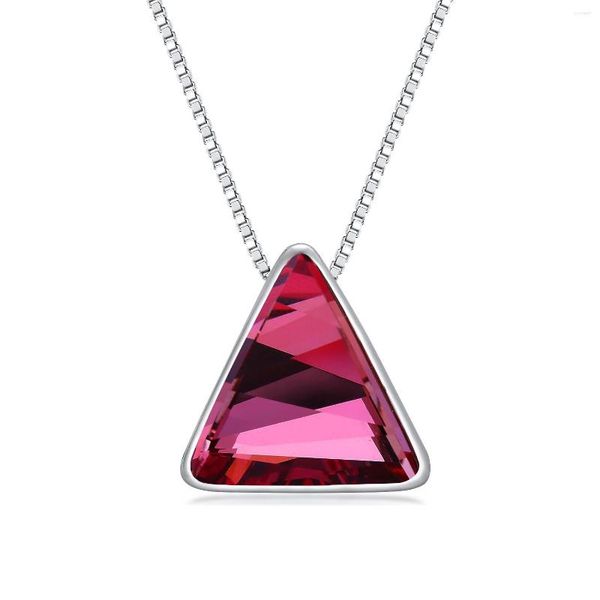 Pendentif Colliers NL-00199 2023 Dans Bijoux De Mode Argent Couleur Triangle Cristal Collier Fête Des Femmes Cadeau 1 Dollar Article