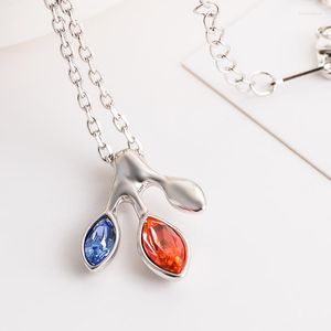 Pendentif Colliers NL-00462 Véritable Collier En Cristal Autrichien Pour Les Femmes De Luxe Non Fading Argent Plaqué D'été Bijoux Cadeau D'anniversaire Maman