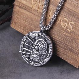 Pendentif Colliers Norse Viking Warrior Et Arbre De Vie Avec Hache Collier Boîte En Bois Comme Cadeau