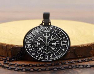 Hanger kettingen Noorse vikings mannen vrouwen sieraden cadeau vegvisir kompas Noordse runes odin ketting ketting voor amulet9669587