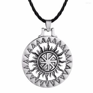 Pendentif Colliers Nostalgie Bonne Chance Roue Slave Kolovrat Pendentifs Amulettes Talismans Mens Jewlery Making