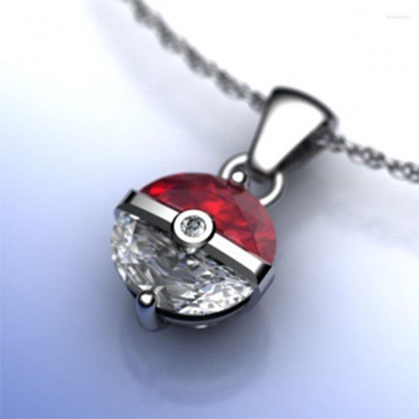 Pendentif Colliers NurmWung Creative Cartoons Elf Ball Deux Tons Collier De Mariage Fiançailles Bijoux Cadeaux Pour Les Femmes