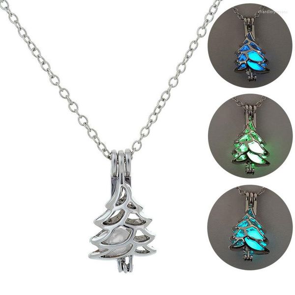 Collares colgantes NurmWung Collar Creativo Árbol de Navidad Estrellas Luminoso Moda Brillante para Mujeres Charm Joyería al por mayor