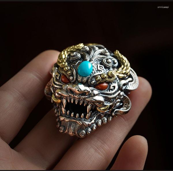 Pendentif Colliers NY Auspicious Dragon Collier pour hommes Chine-Chic Dominateur Cadeau Bijoux