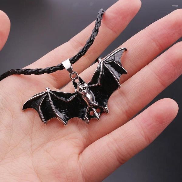 Pendentif Colliers Occulte Dark Goth Vampire Ankh Chapelet Perles Bat Gothique Vampirique Perlé Cadeau Égyptien