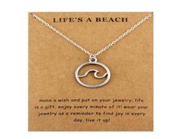 Ожерелья с подвесками, пляжное ожерелье с океанскими волнами, морские подвески для серфинга, женские и мужские ювелирные изделия Lover039s, подарок на вечеринку Drop5207266