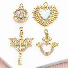 Colliers pendants ocesrio Shell Trendy Shell Heart Sun for Copper Gold plaqué Big Cross Angel Making Supplies PDTB515