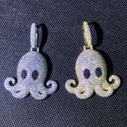 Hangende kettingen octopus ketting met ketting mode heuphop sieraden micro pave zirkoon dier ijstje neklacependant