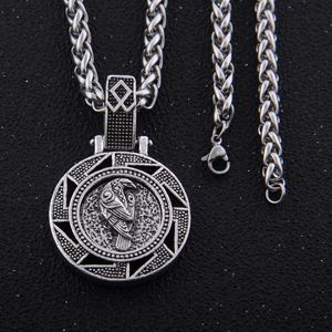 Pendentif Colliers Odin Bear Wolf Raven Talisman Amulette Viking Collier Wicca Bird Bijoux Noeud Runes Sans Collier Wiccan Pagan Hommes Wom241V