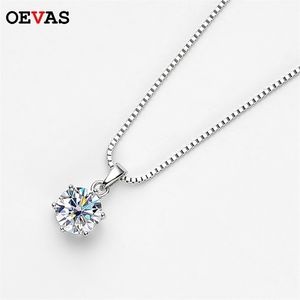 Pendentif Colliers OEVAS Real D Couleur Collier de mariée 100% 925 Sterling Argent Fête de mariage Fine Bijoux Cadeau En gros 221104