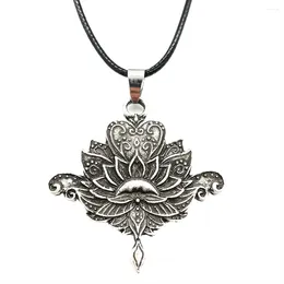 Collares colgantes om yoga lotus budismo de flores mandala collar de buda para mujeres joyas espirituales