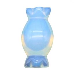 Hanger Kettingen Opalite Edelsteen Snoep Beeldje Voor Halloween Kerst Healing Chakra Kristallen Sculptuur Ornament Standbeeld Decor