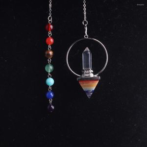 Pendentif Colliers Orgone Pierre Naturelle Perles Pinnk Quartz Facette Pyramides Dowsing Guérison Cristal Prisme Chakra Pendule Dropship Fournisseurs