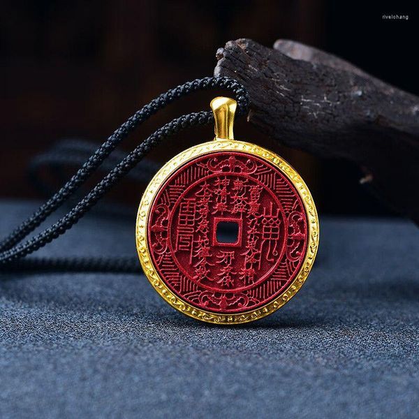 Colliers de pendentif Original Sable rouge montagne fantôme passant l'or violet