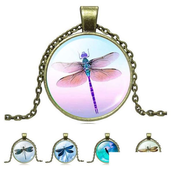 Pendentif Colliers En Plein Air Libellule Temps Gem Verre Collier Hommes Et Femmes Chandail Chaîne Rétro Gsfn547 Avec Mix Ordre Drop Delivery J Dh3Rr