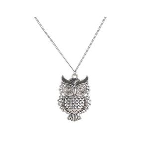 Pendentif Colliers Hibou Collier Vintage Creux Mignon Rétro Sculpté Chaîne De Chandail Pour Les Femmes Longue Goutte Livraison Bijoux Pendentifs Dhlhj