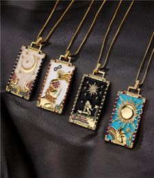 Colliers pendants peignant des concepteurs de collier de luxe Collier diamants de bijoux Menwomen Copper Goldplated Never Fade pas allergi7894957