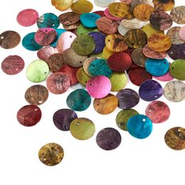 Pandahall 100 pièces couleur mixte nacre coquille pendentifs peinture en aérosol naturel Akoya breloques pour collier fabrication de bijoux
