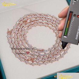 Collares colgantes Pase Probador de diamantes Nueva llegada Joyería de rapero 925 Sterling Sier M Vvs Moissanite Cross Tennis Drop Entrega Joyería Otfa5