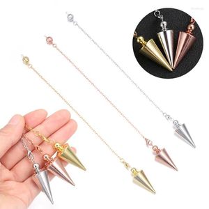 Hanger kettingen pc metalen kegel pendulum ketting ketting reiki wichel amulet genezende vrouwen/mannen mode sieraden cadeaus