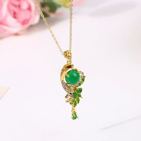 Colliers pendants Collier vert paon rayonne de beauté intemporelle un bon cadeau pour la fête des mères