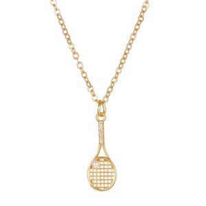 Colliers de pendentif Collier de raquette de tennis de perle