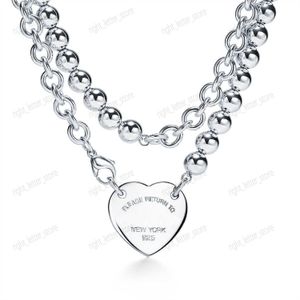 Pendentif Colliers Pendentif Colliers Marque designer nouvelle qualité 925 collier en argent sterling plaque signalétique bijoux cadeau L221011